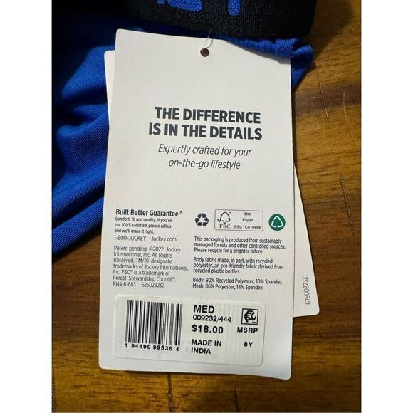 NWT Jockey Blue Mens Boxer Briefs Size Medium - Picture 6 of 6